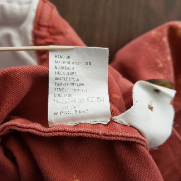 Woolrich Denim Jacket Womens S Cinnabar Splatter Paint Workwear Cowgirl 40x23 - Picture 8 of 11